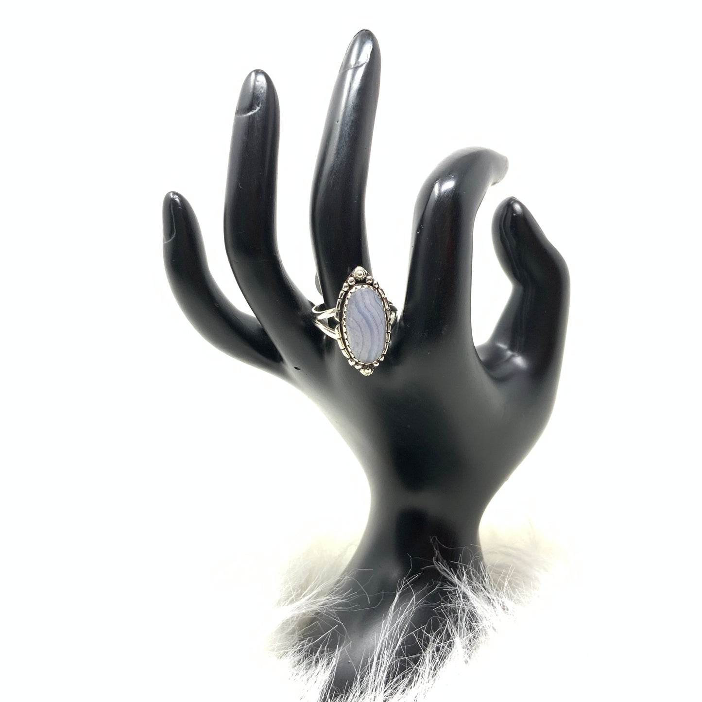 Blue Lace Agate Ring, size 9