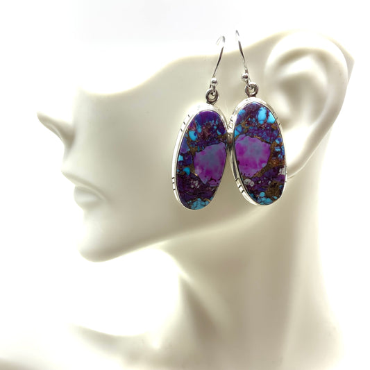 Purple Mojave Turquoise Earrings