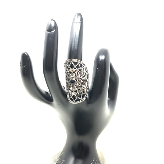 Black Onyx Shield Ring size 8