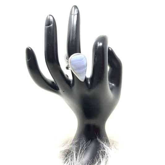 Blue Lace Agate Ring, size 6