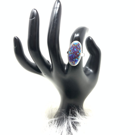 Purple Mojave Turquoise Ring, size 7