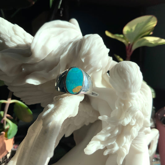 Kingman Turquoise Ring, size 12