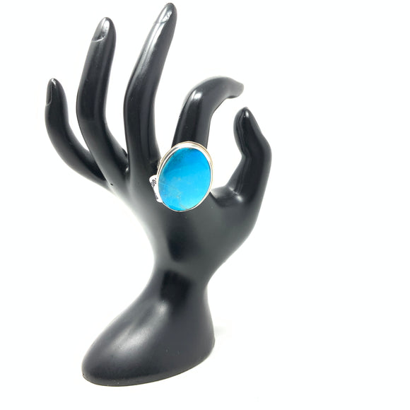 Kingman Turquoise Ring, size 11