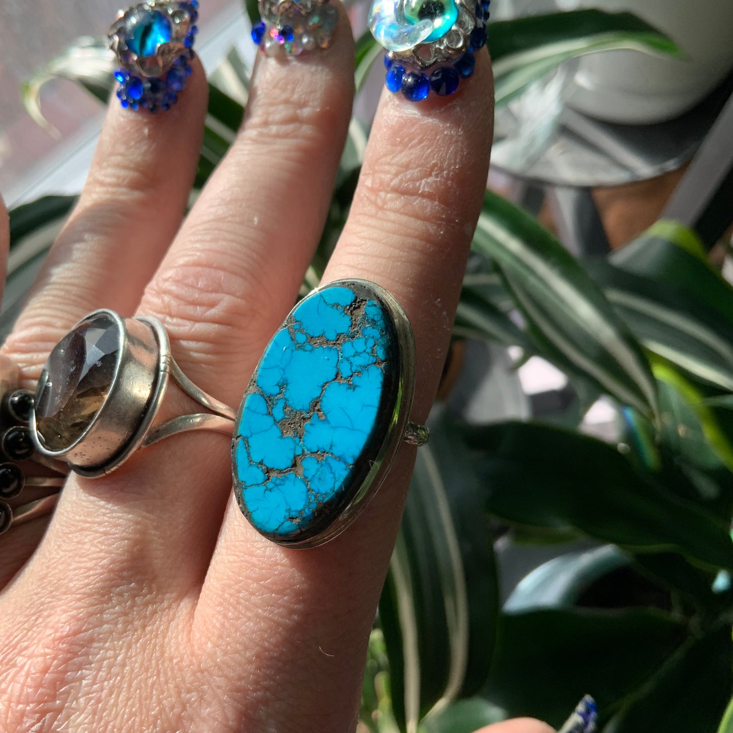 Kingman Turquoise Ring, size 9