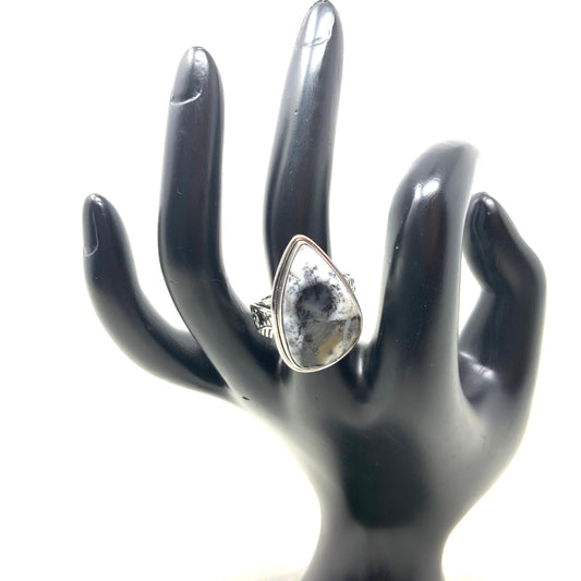 Dendrite Opal Ring, size 7