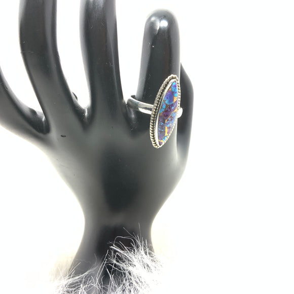 Purple Mojave Turquoise Ring, size 10