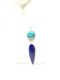 Hubei Turquoise and Lapis Lazuli Pendant