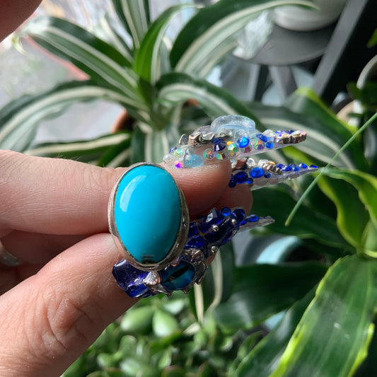 Nevada Blue Turquoise Ring, size 6