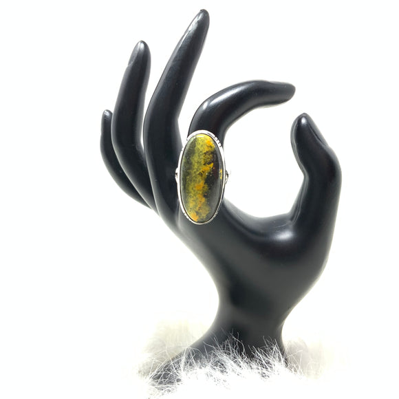 Bumblebee Jasper Ring, size 8
