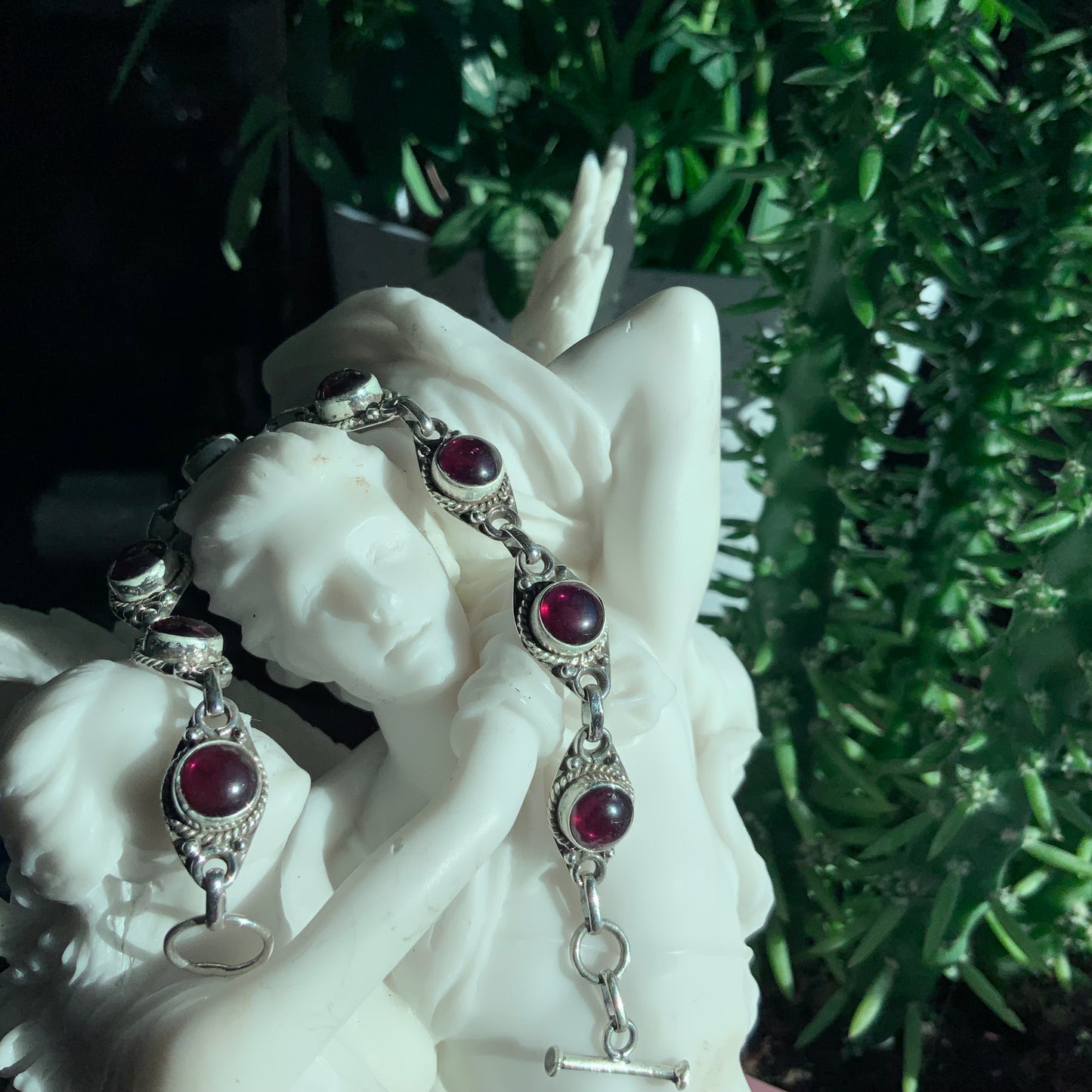 Garnet Tennis Bracelet