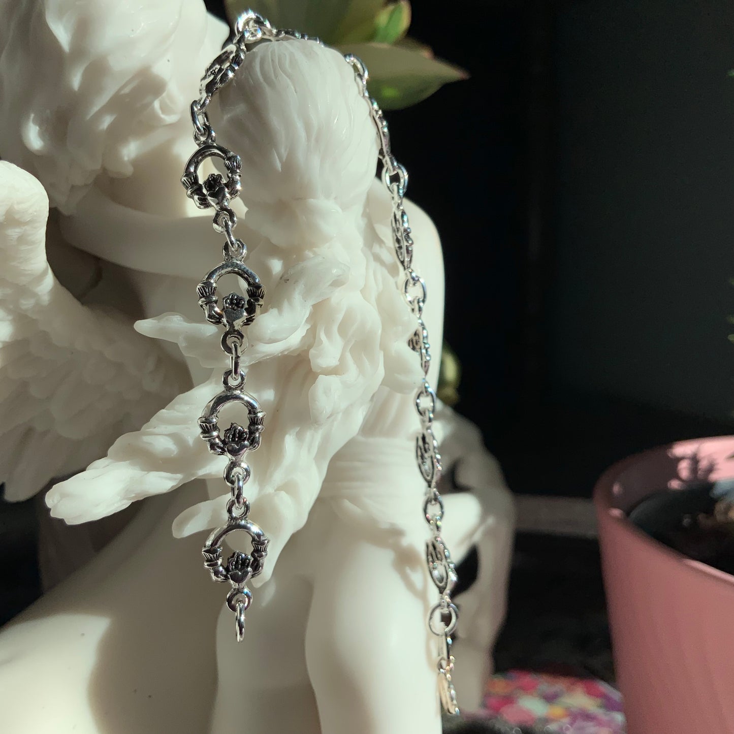 Claddagh Tennis Bracelet