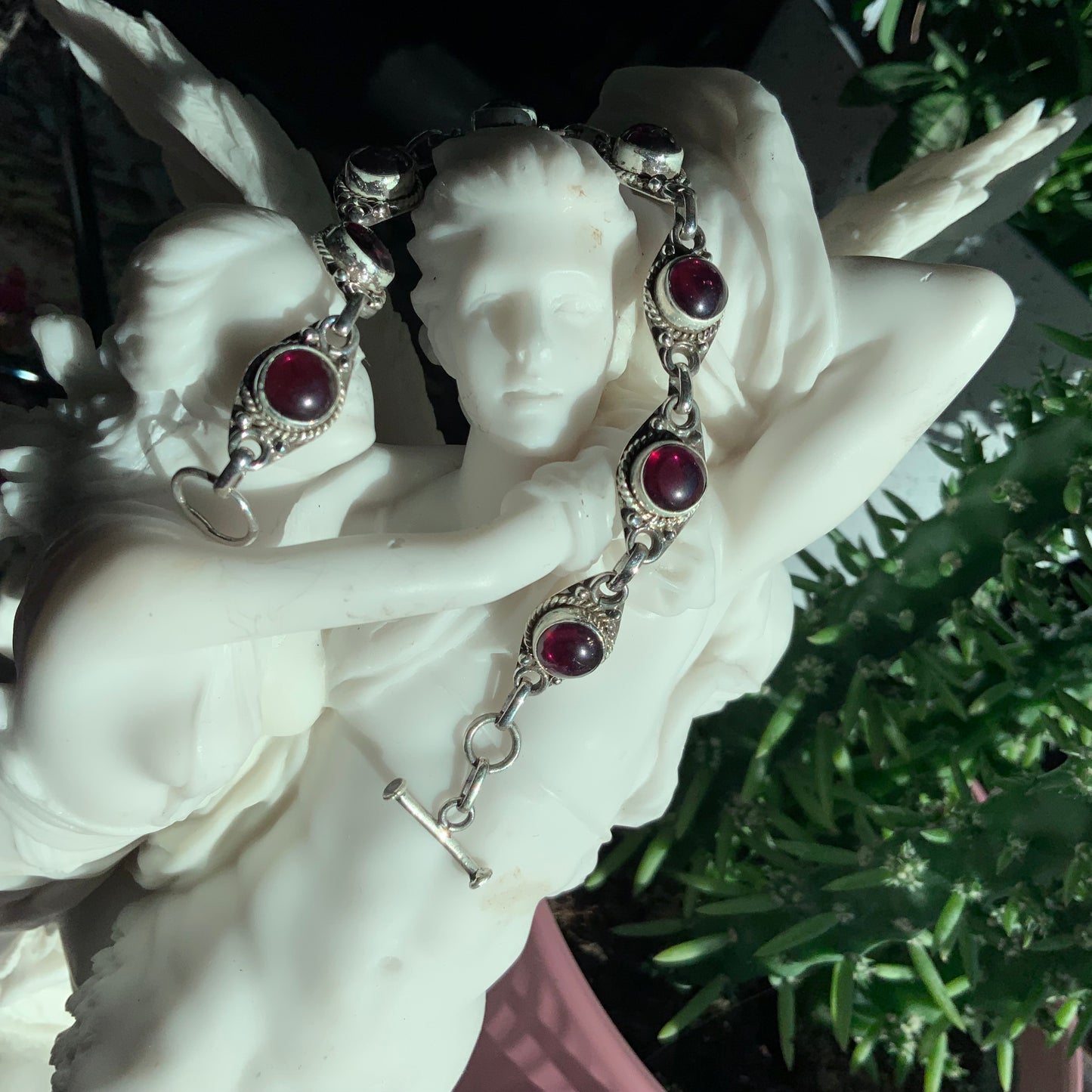 Garnet Tennis Bracelet