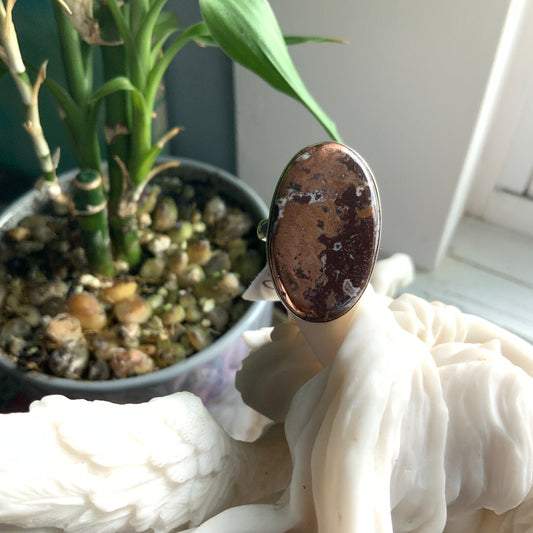 Copper Dolomite Ring, size 10
