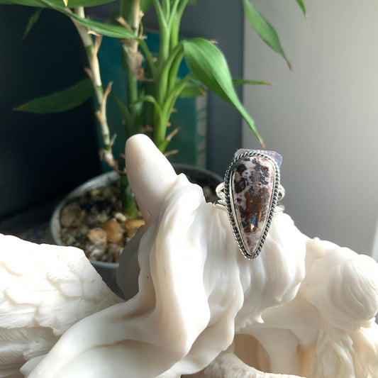 Copper Dolomite Ring, size 8