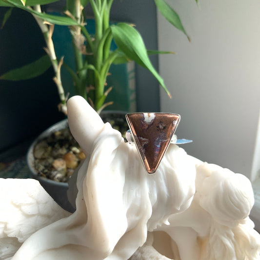 Copper Dolomite Ring, size 7