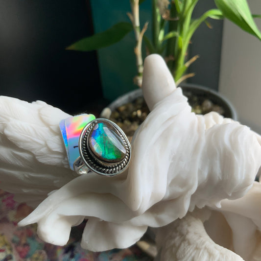 Ammolite Ring, size 9