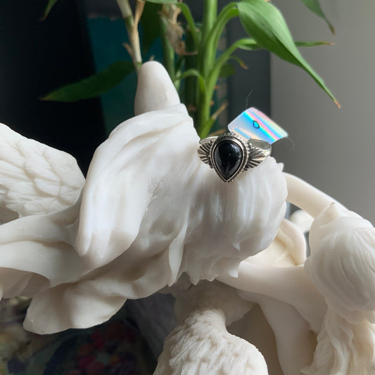 Black Onyx Ring, size 6