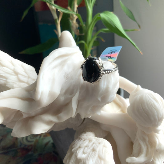 Black Onyx Ring, size 9