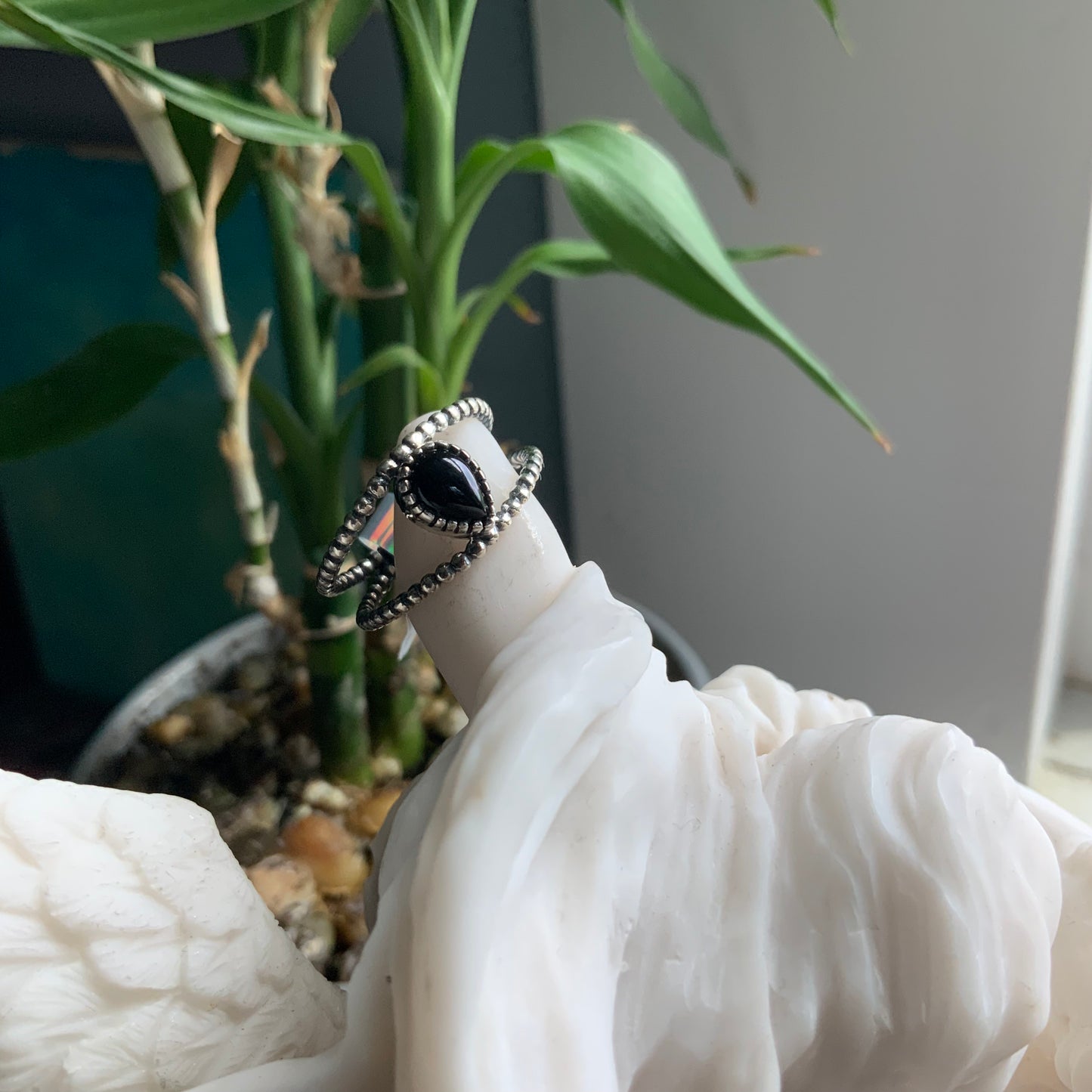 Black Onyx Ring, size 8