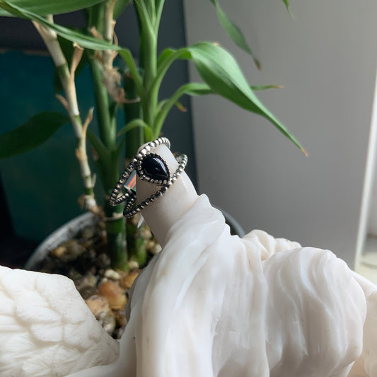 Black Onyx Ring, size 8