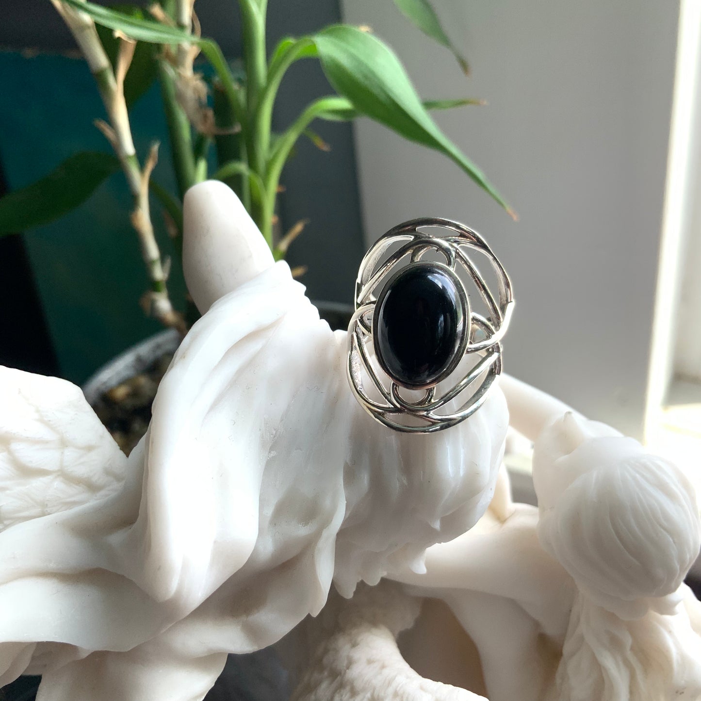 Black Onyx Ring, size 7