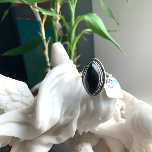 Black Onyx Ring, size 7
