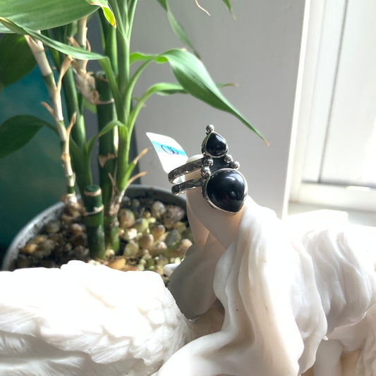 Black Onyx Ring, size 8
