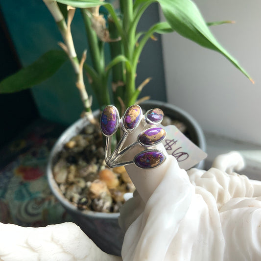 Purple Mojave Turquoise Ring, size 10