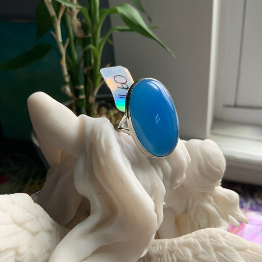 Blue Chalcedony Ring, size 7