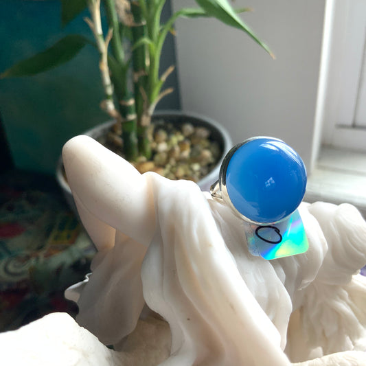 Blue Chalcedony Ring, size 5
