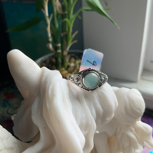 Blue Chalcedony Ring, size 9