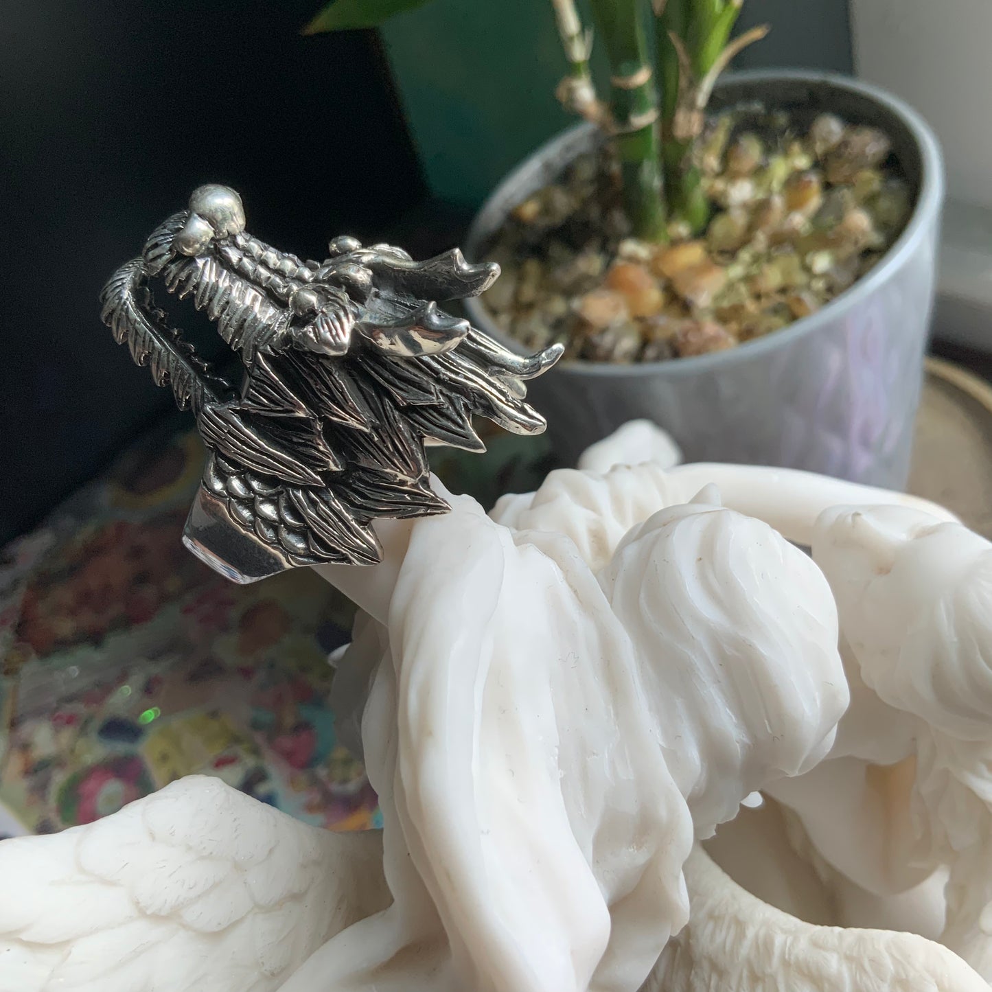Large Chinese Dragon Ring, size 12