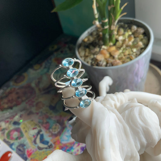 Aquamarine Ring, size 8