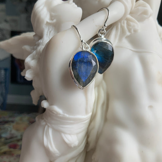 Faceted Labradorite Earrings