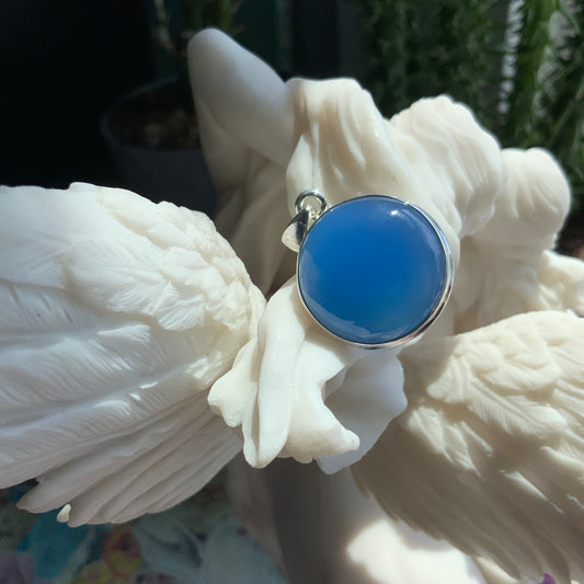 Blue Chalcedony Pendant