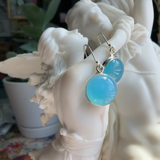 Blue Chalcedony Earrings