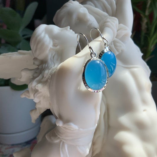 Blue Chalcedony Earrings