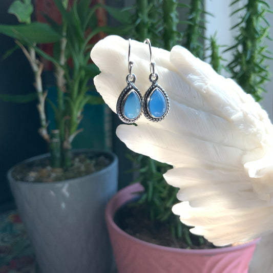 Blue Chalcedony Earrings