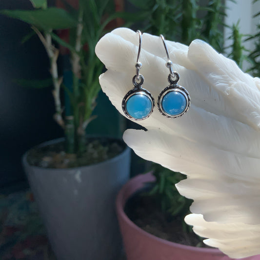 Blue Chalcedony Earrings