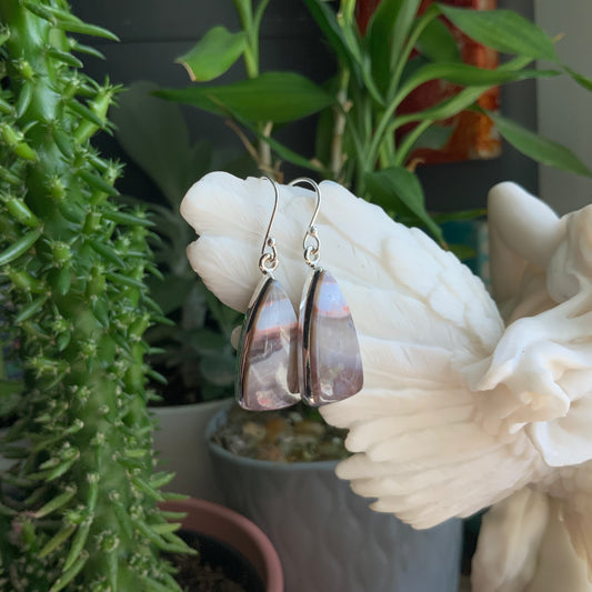 Amethyst Lace Agate Earrings