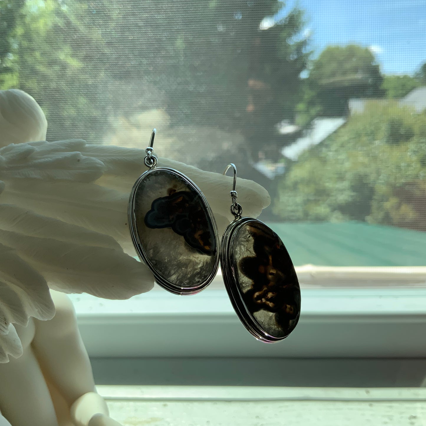 Crazy Lace Agate Earrings