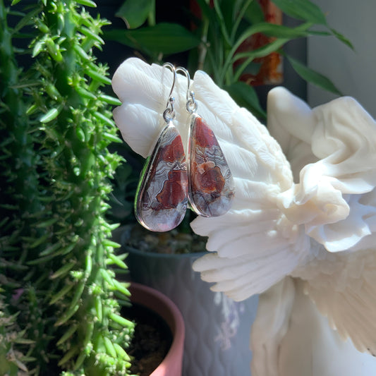 Crazy Lace Agate Earrings