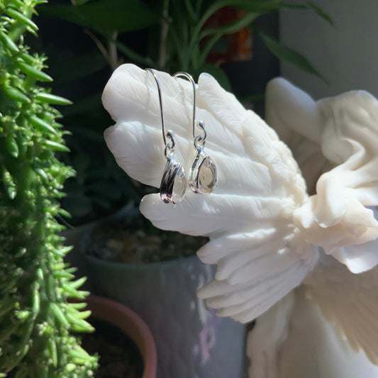 Faceted Clear Quartz Earrings