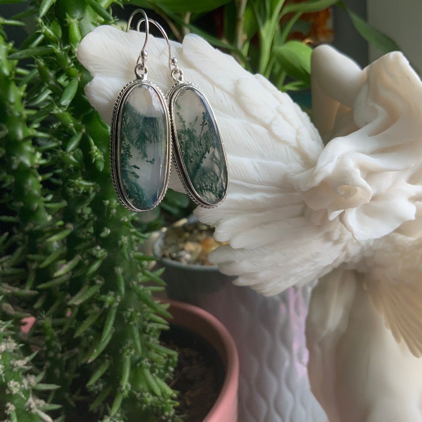 Moss Agate Earrings