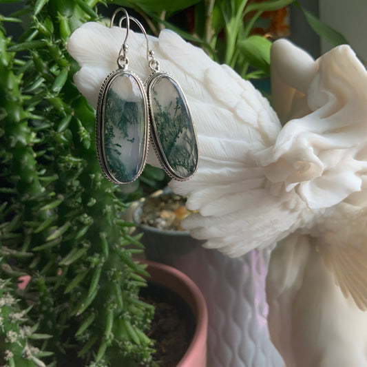 Moss Agate Earrings