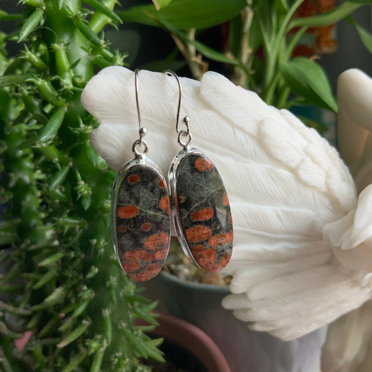 Peanut Obsidian Earrings