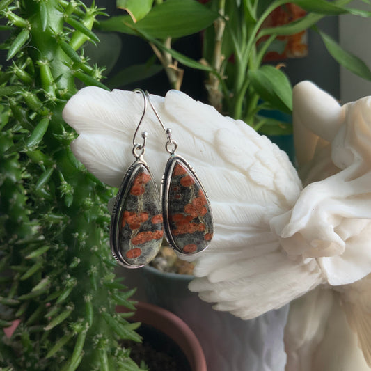 Peanut Obsidian Earrings