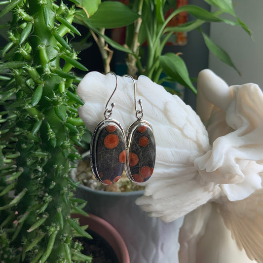 Peanut Obsidian Earrings