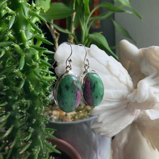 Ruby Zoisite Earrings