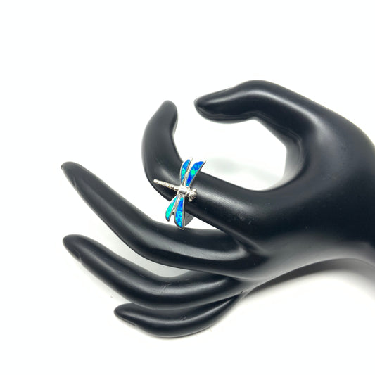 Opal Dragonfly Ring, size 6
